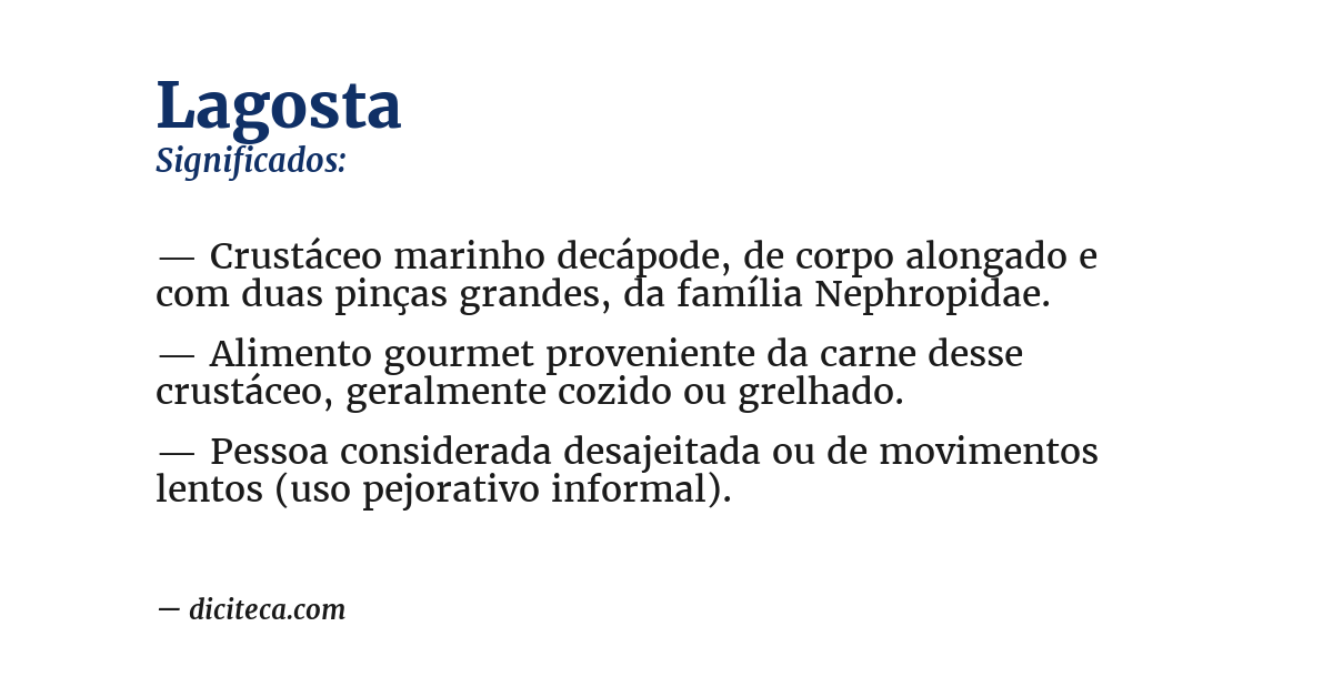 Significado de lagosta
