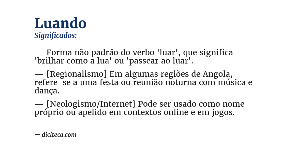 Significado de luando