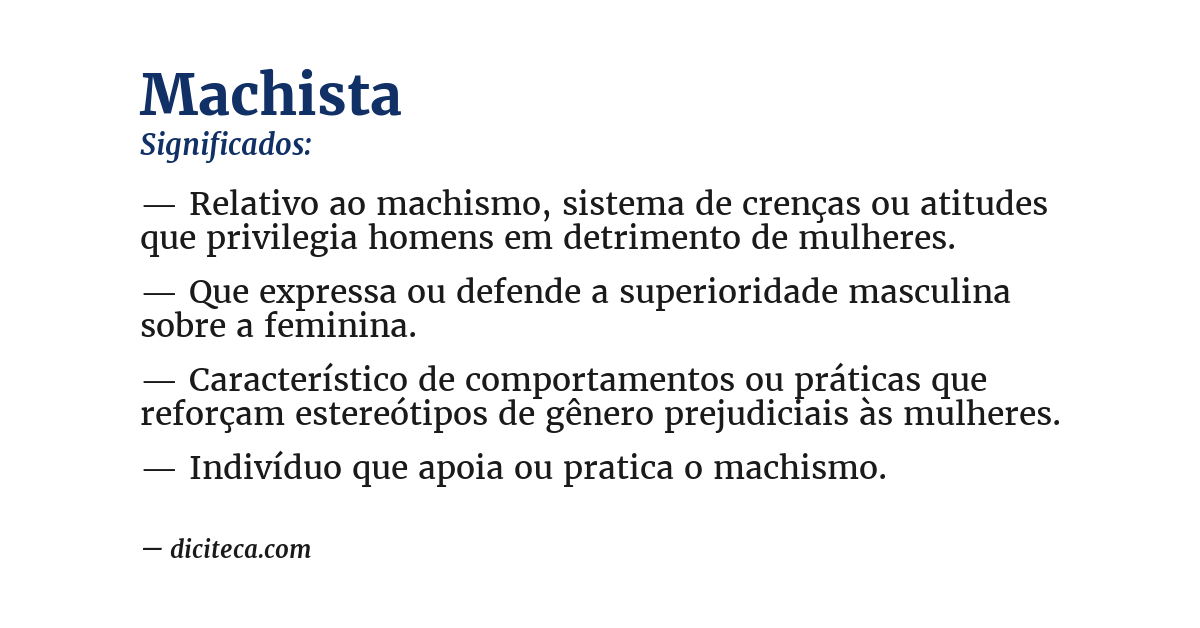 Significado de machista