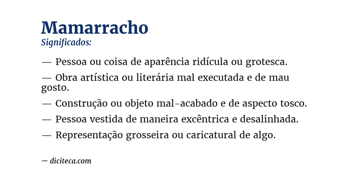 Significado de mamarracho