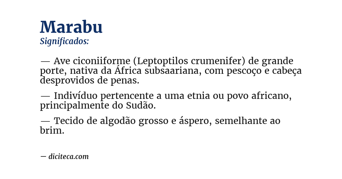 Significado de marabu