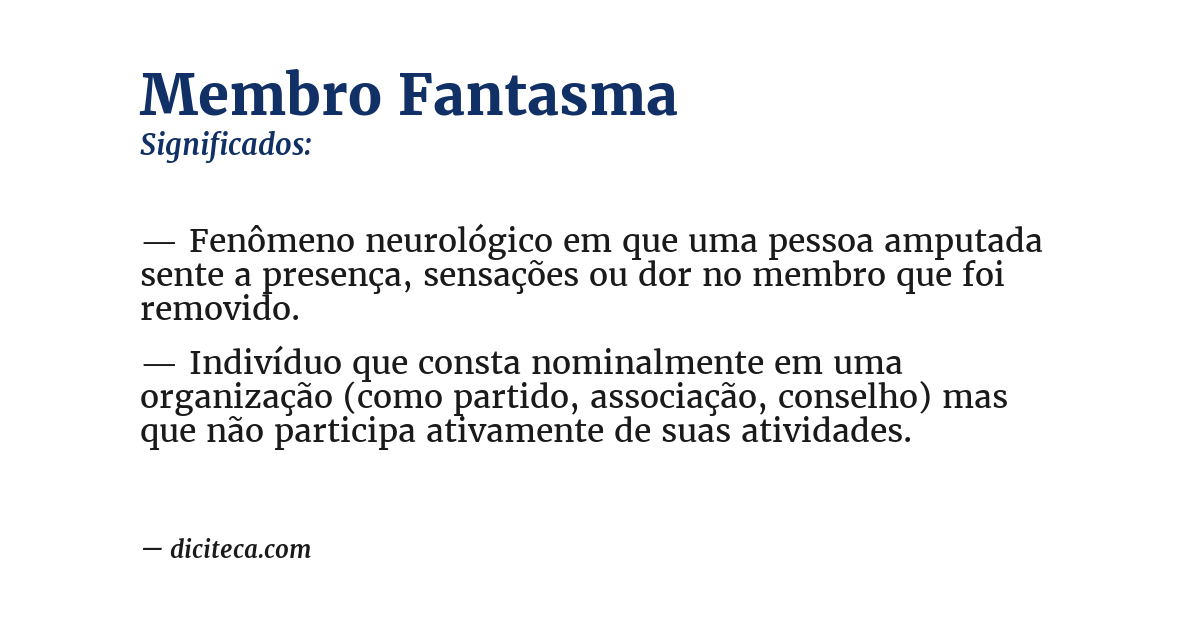 Significado de membro fantasma
