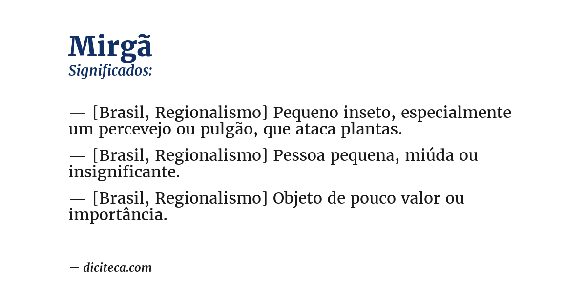 Significado de mirgã