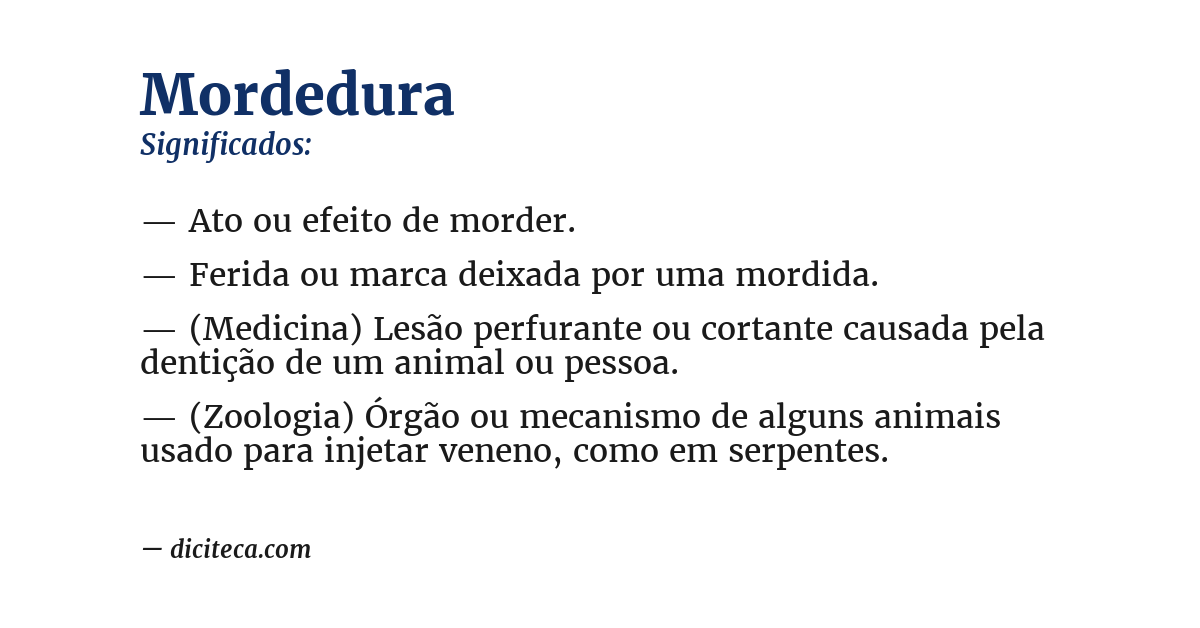 Significado de mordedura