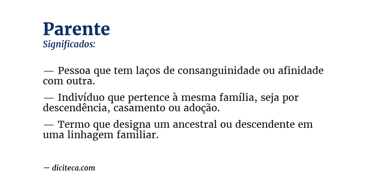 Significado de parente