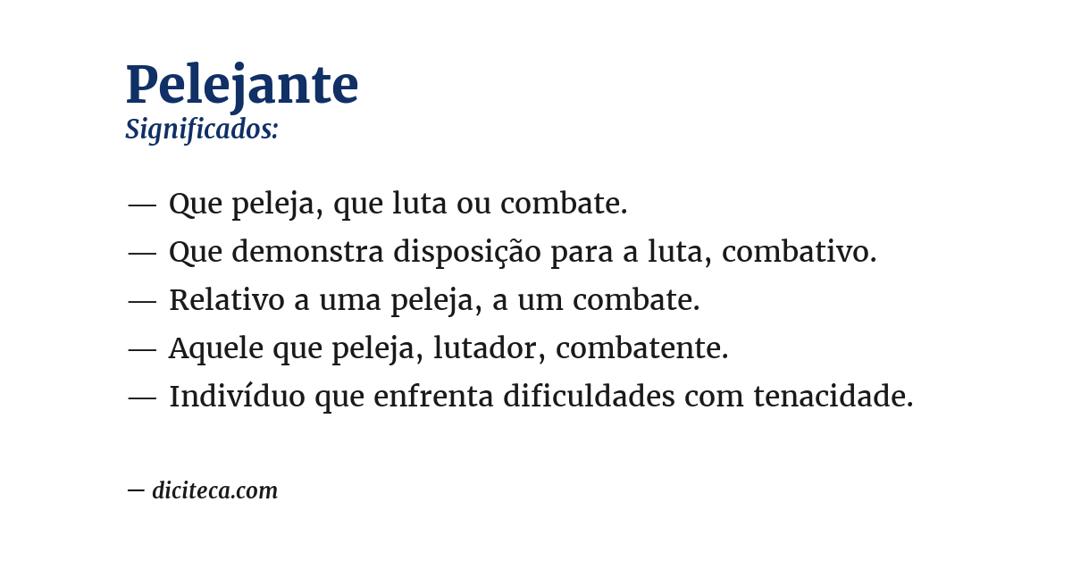 Significado de pelejante