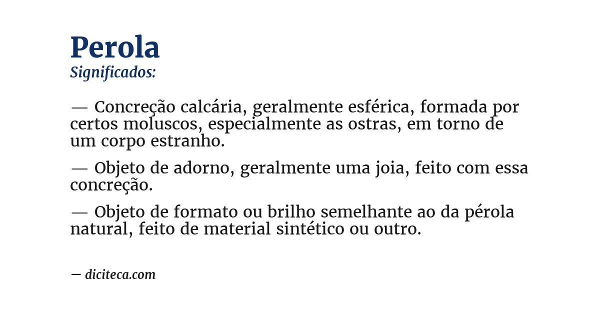 Significado de perola