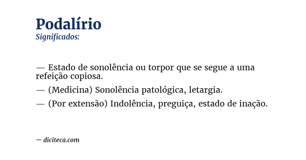 Significado de podalírio