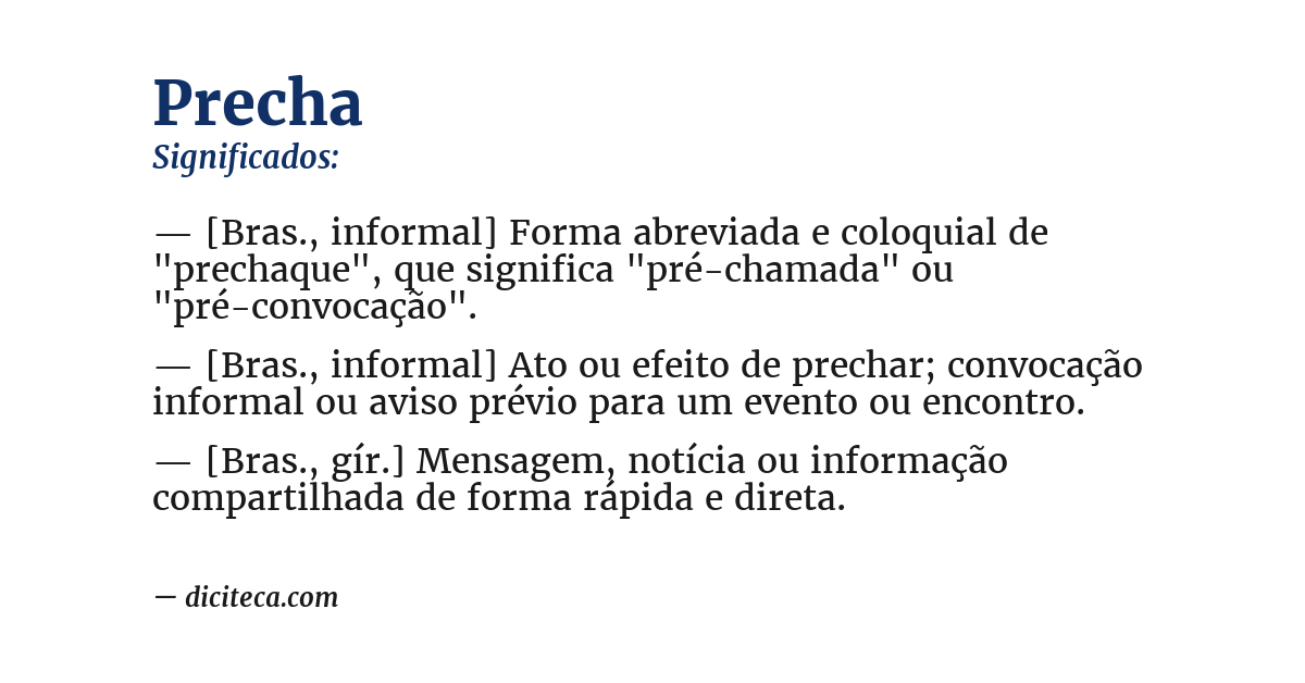 Significado de precha