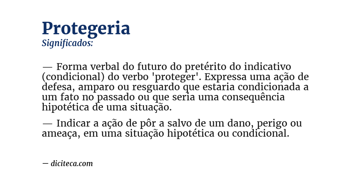 Significado de protegeria