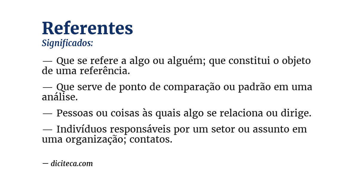 Significado de referentes