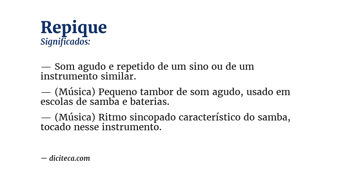 Significado de repique