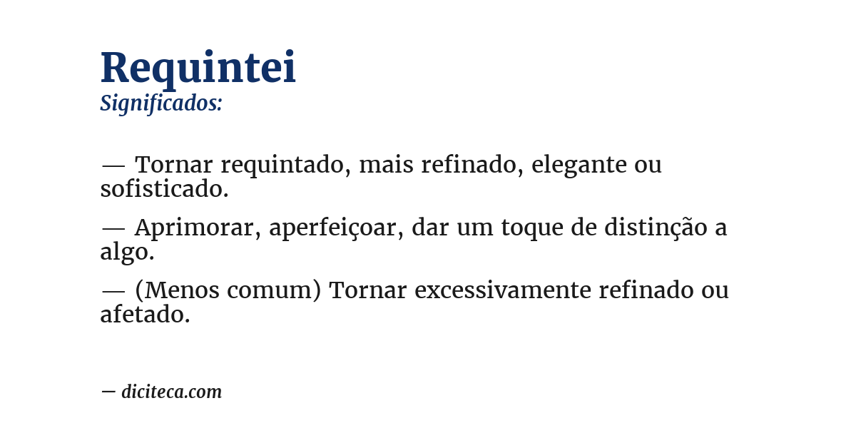 Significado de requintei
