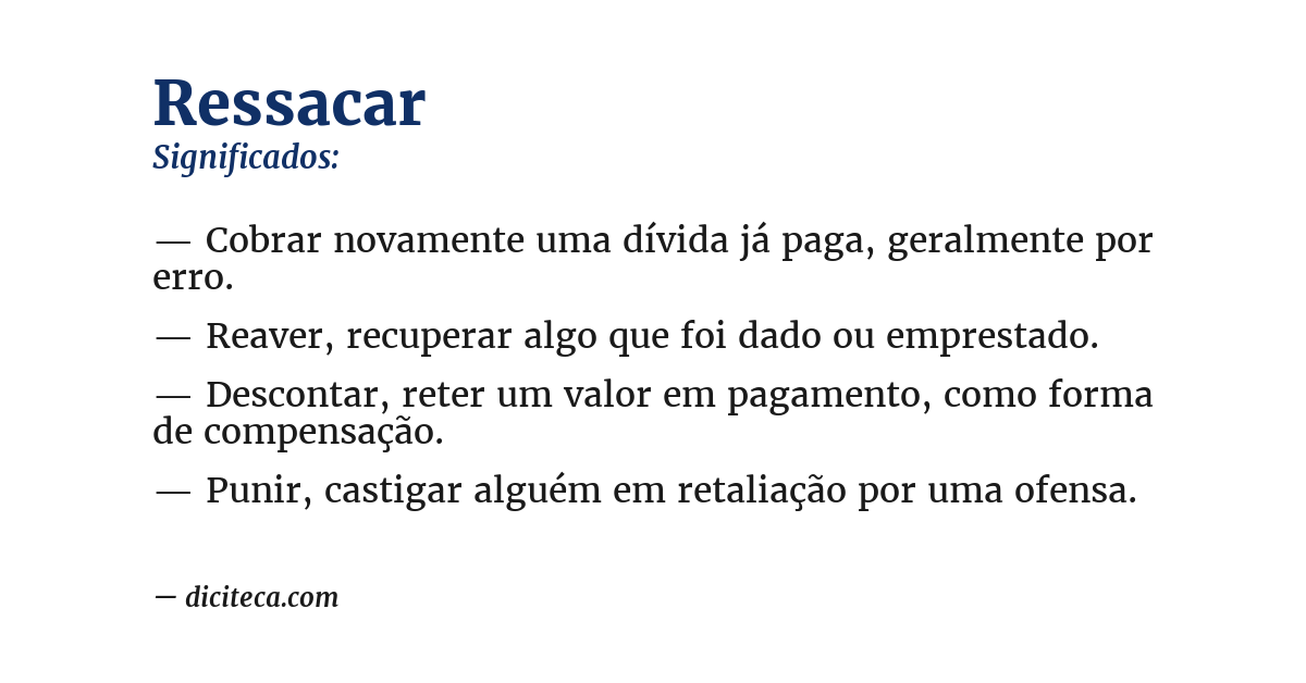 Significado de ressacar