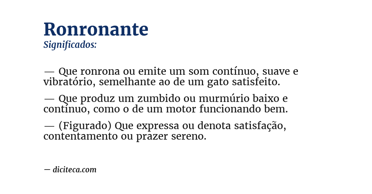 Significado de ronronante