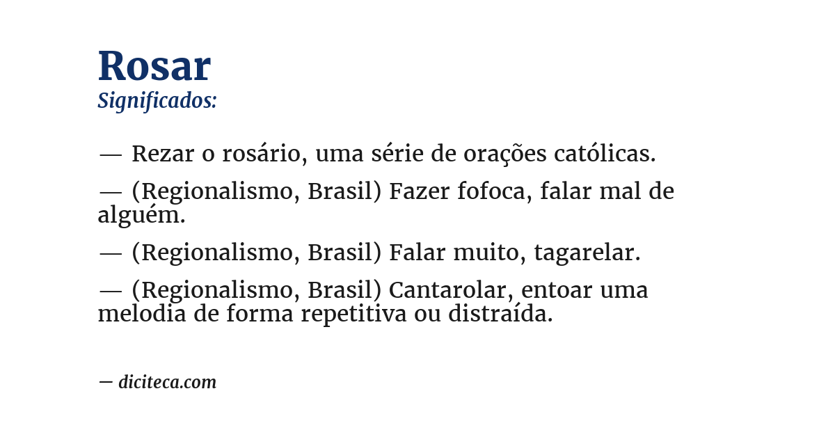 Significado de rosar