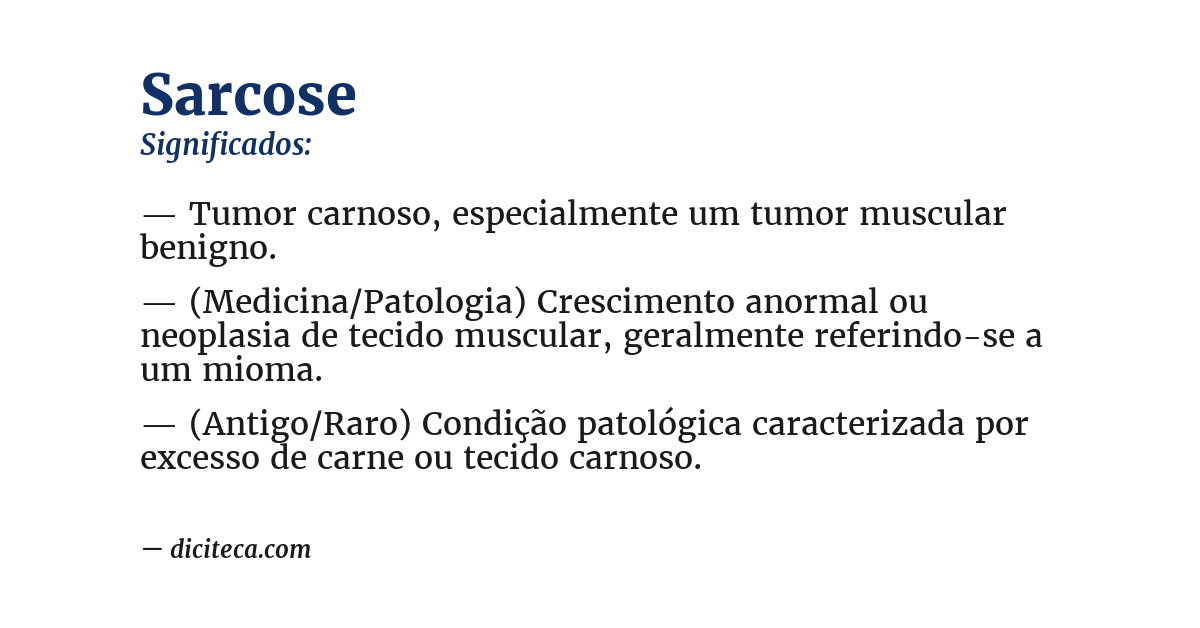 Significado de sarcose