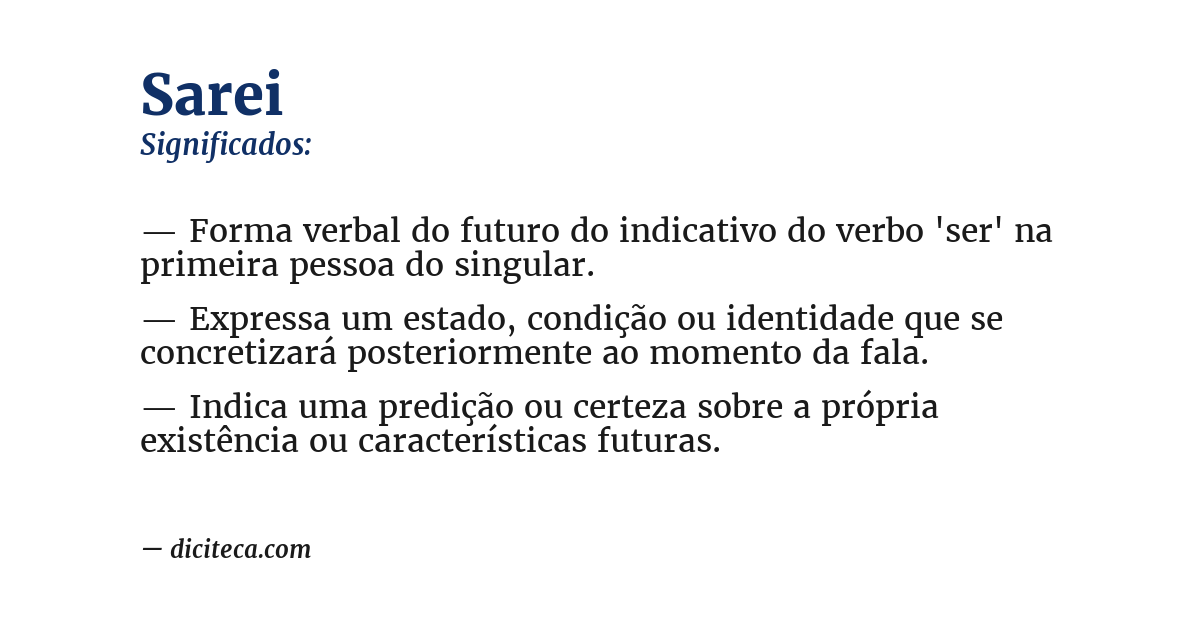 Significado de sarei
