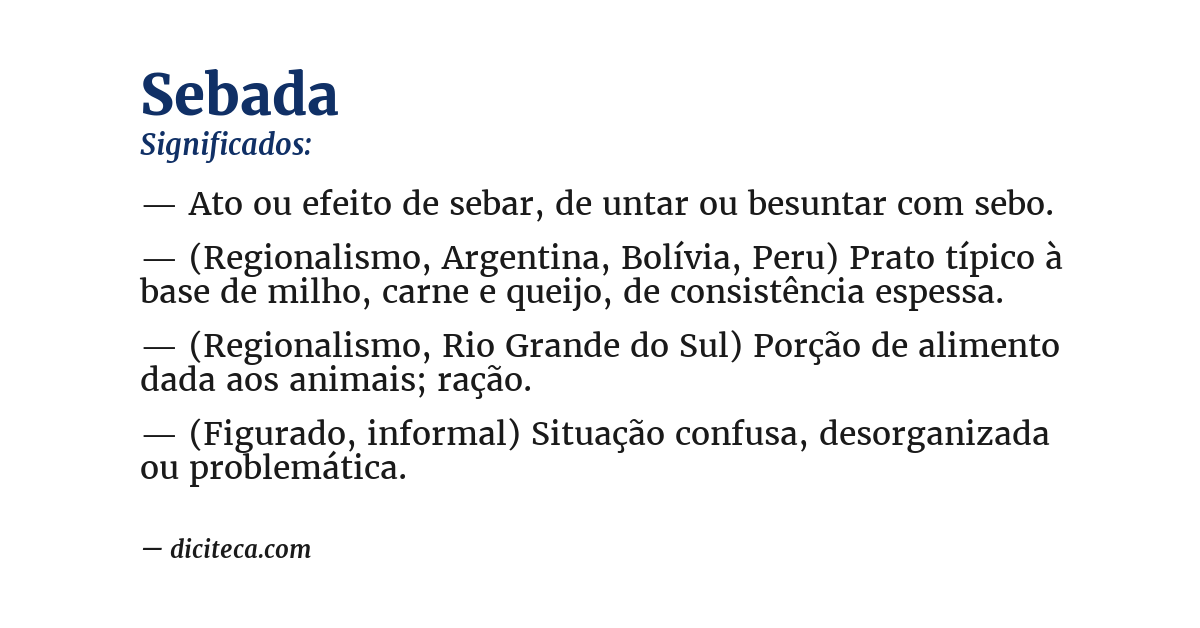 Significado de sebada