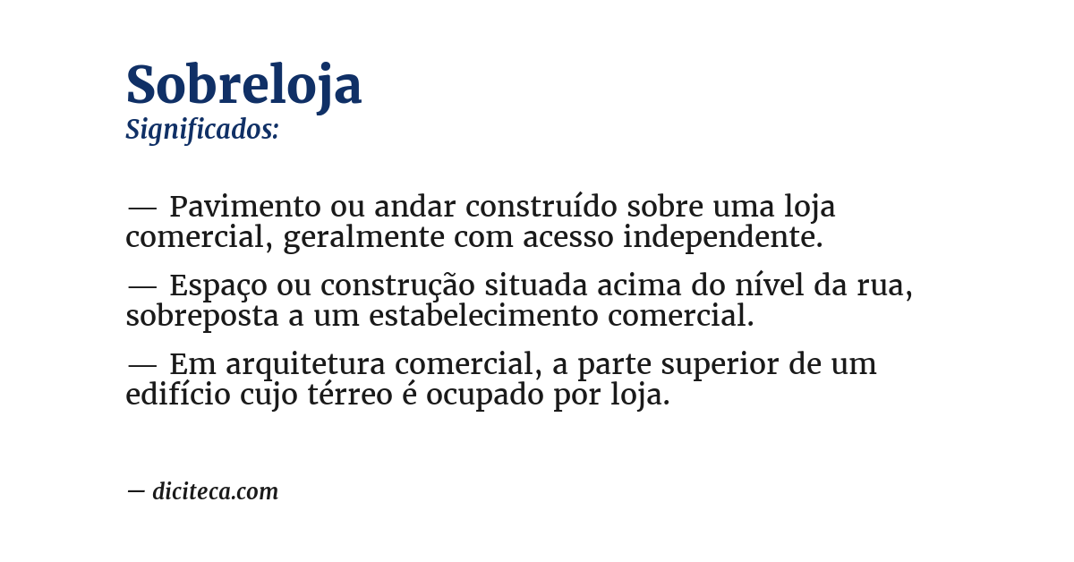 Significado de sobreloja