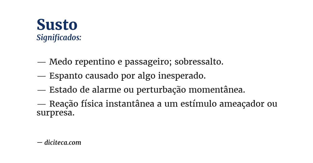 Significado de susto