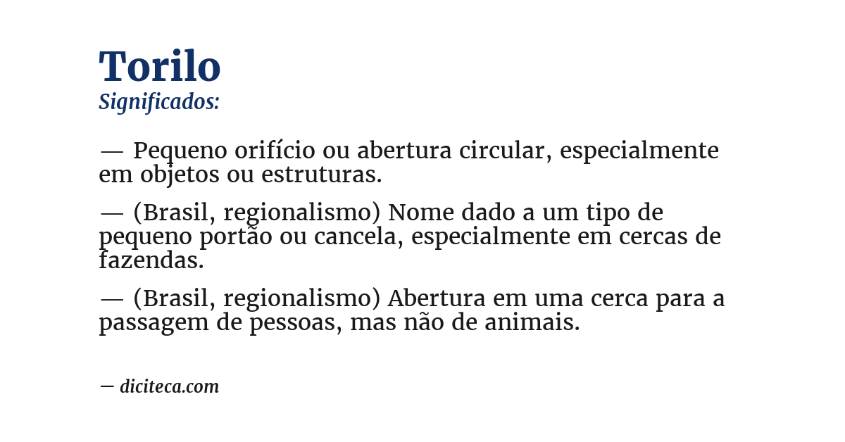 Significado de torilo