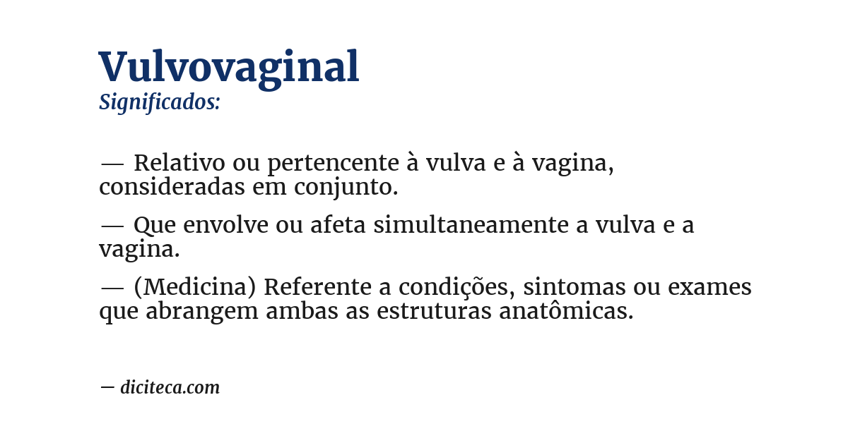 Significado de vulvovaginal