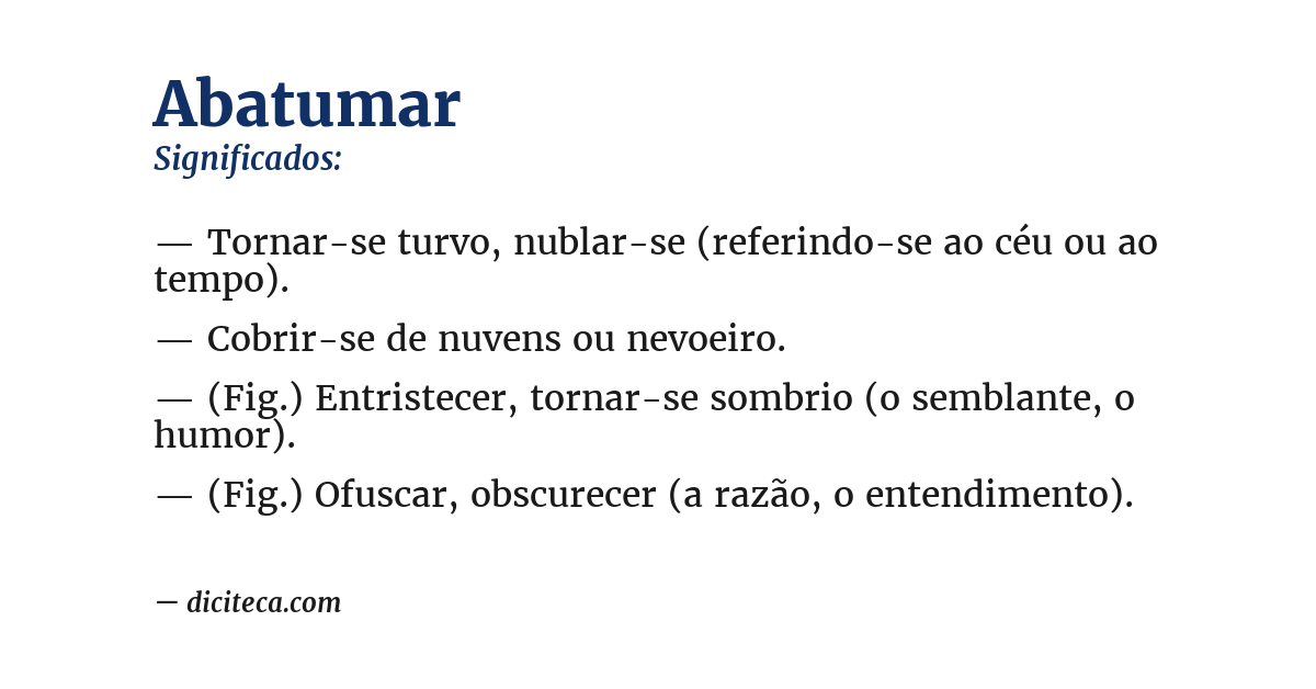 Significado de abatumar