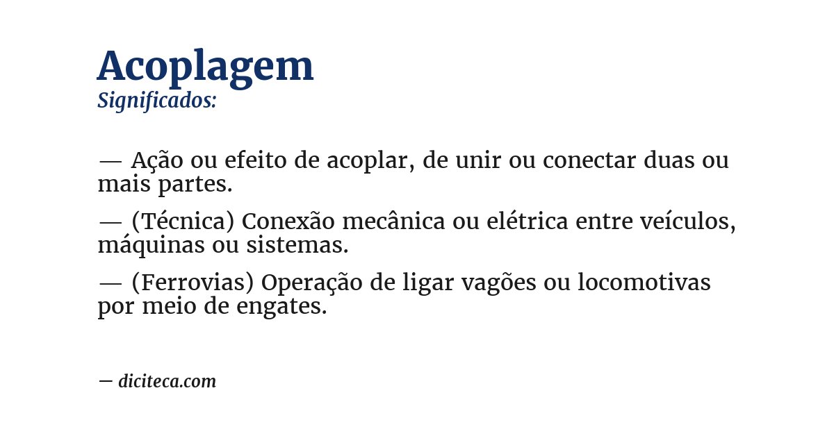 Significado de acoplagem