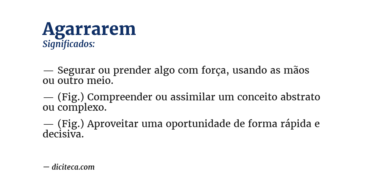 Significado de agarrarem