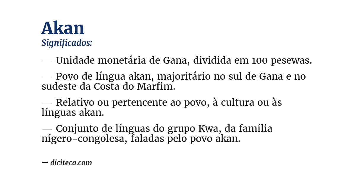 Significado de akan