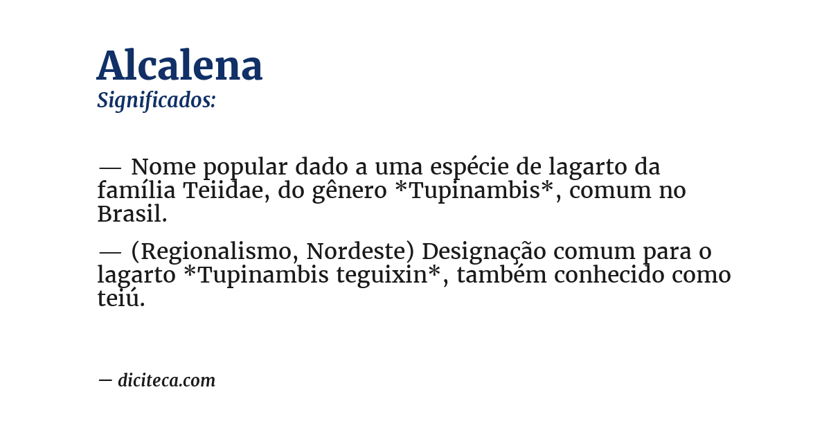 Significado de alcalena
