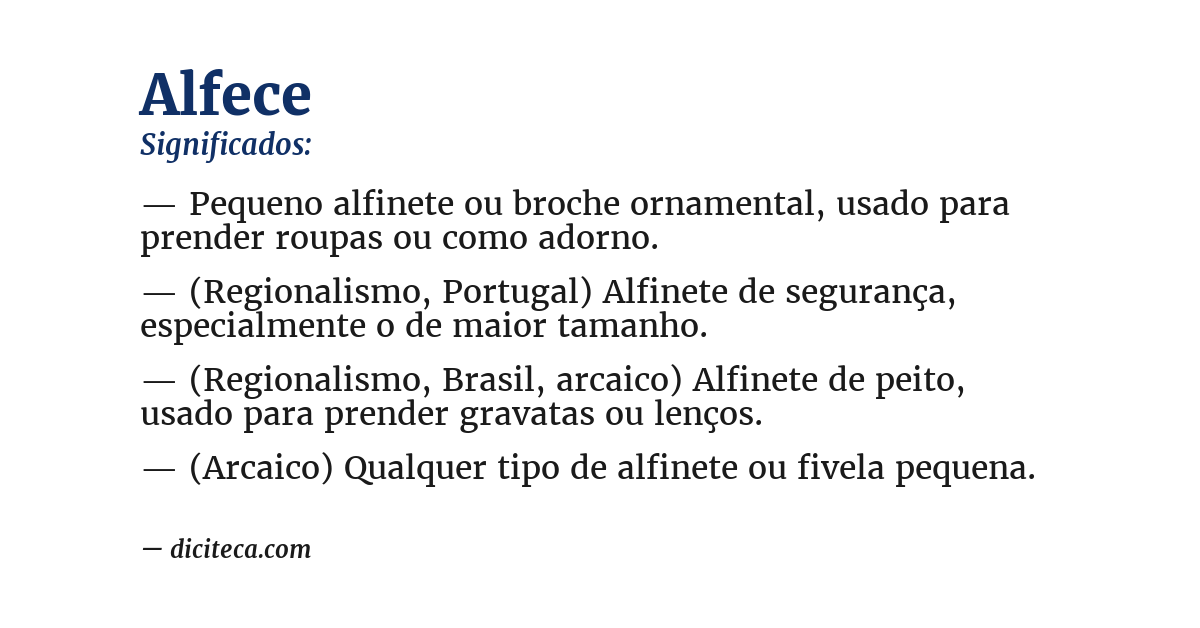 Significado de alfece
