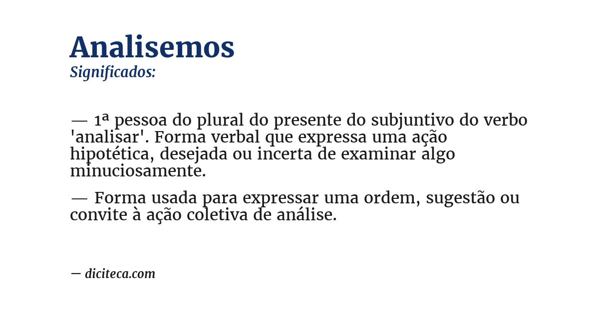 Significado de analisemos