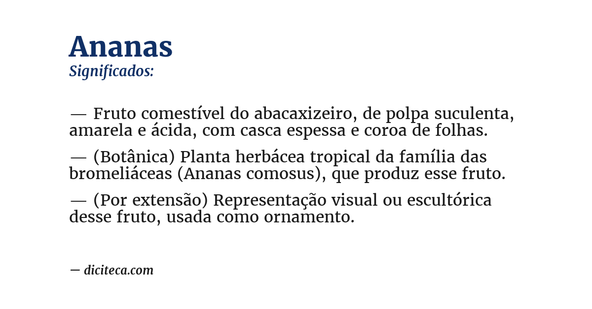 Significado de ananas
