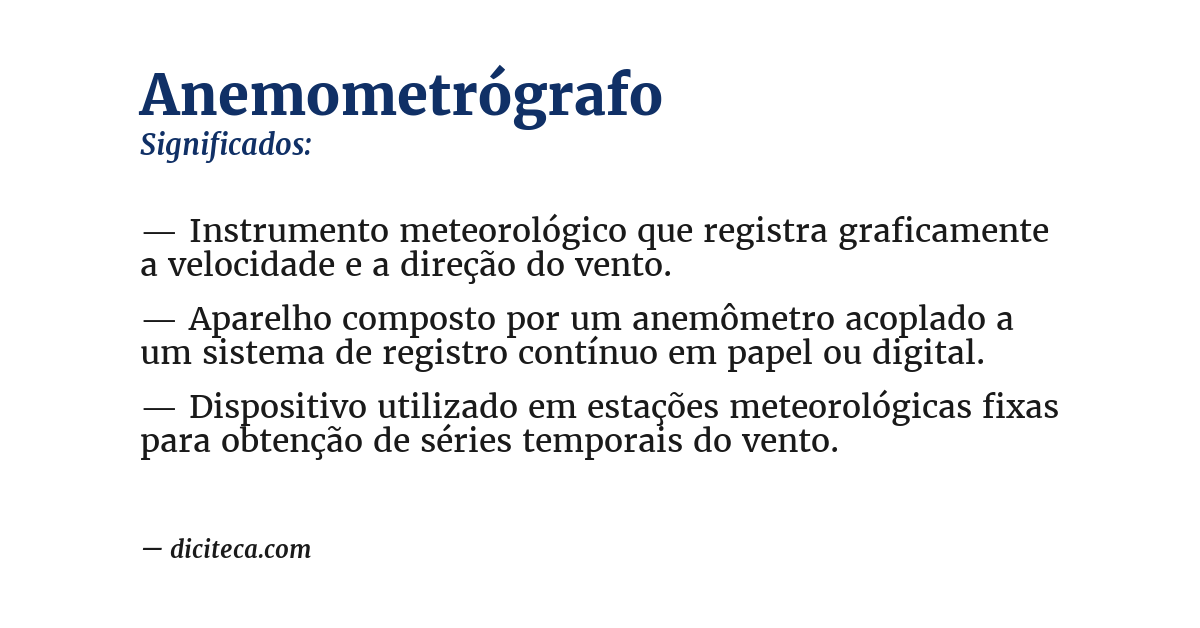 Significado de anemometrógrafo