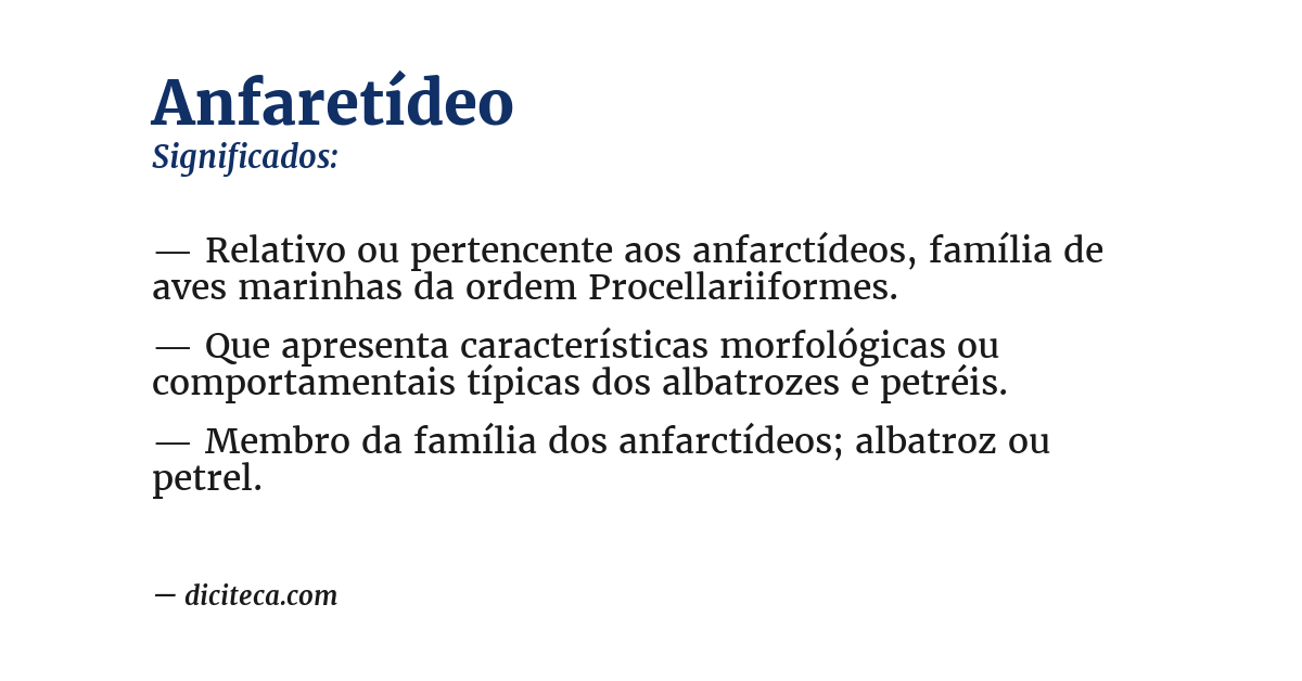 Significado de anfaretídeo