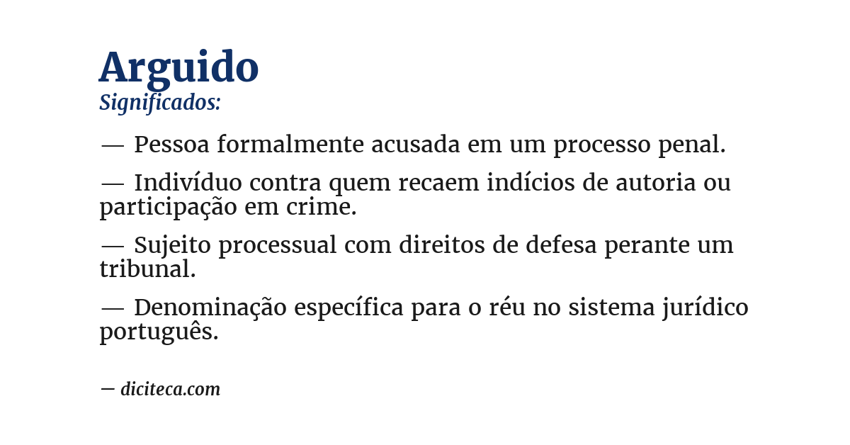 Significado de arguido