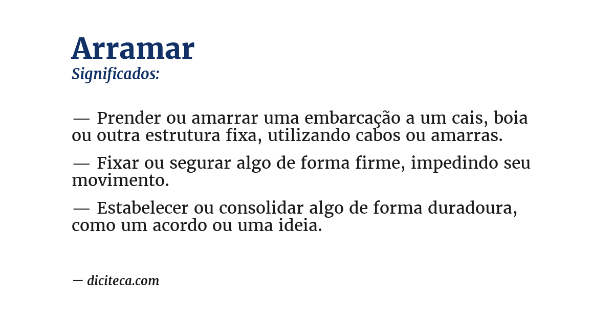 Significado de arramar