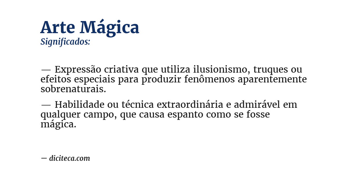 Significado de arte mágica