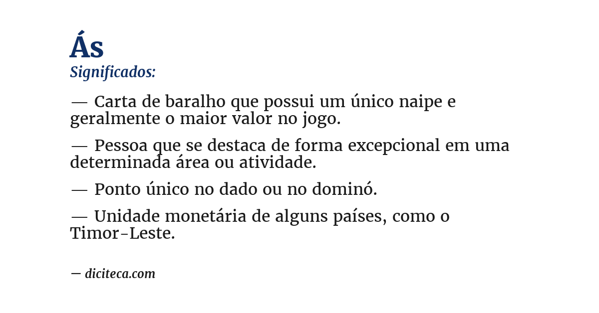 Significado de ás