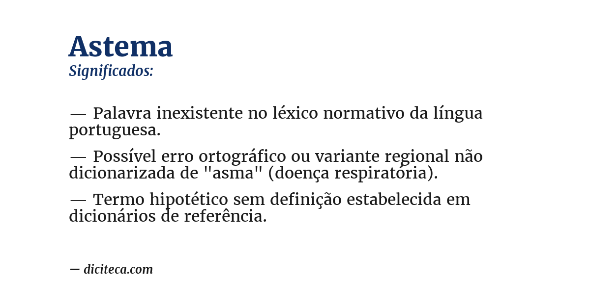 Significado de astema