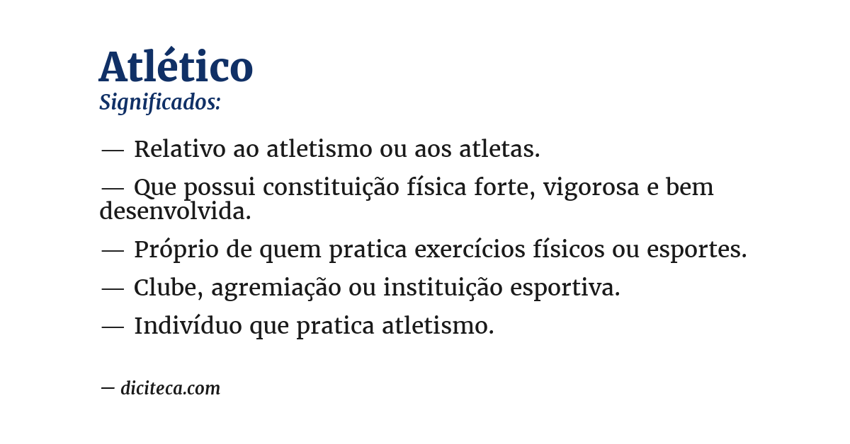Significado de atlético