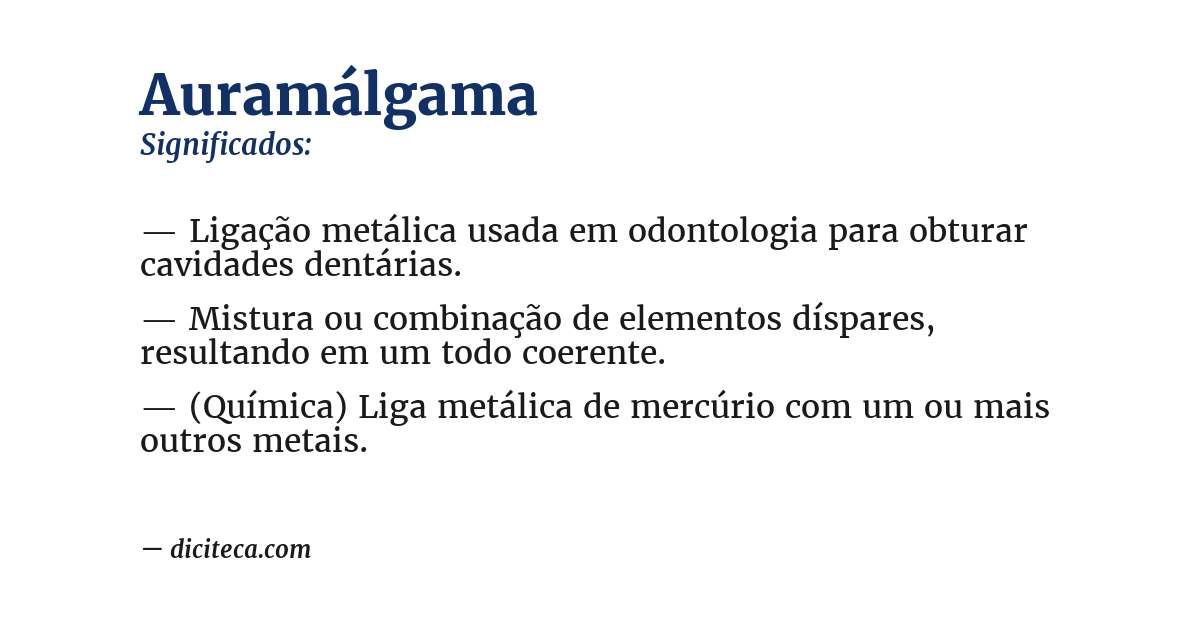 Significado de auramálgama