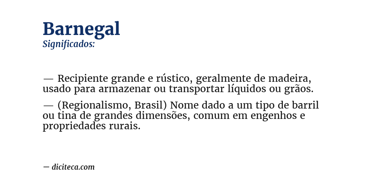 Significado de barnegal