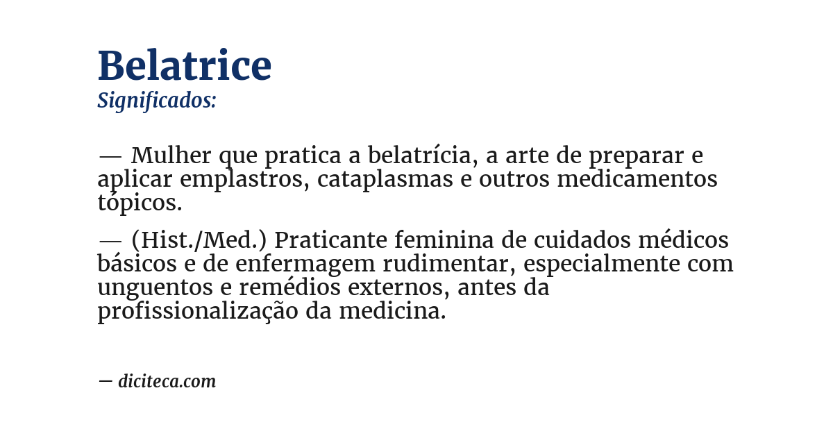 Significado de belatrice