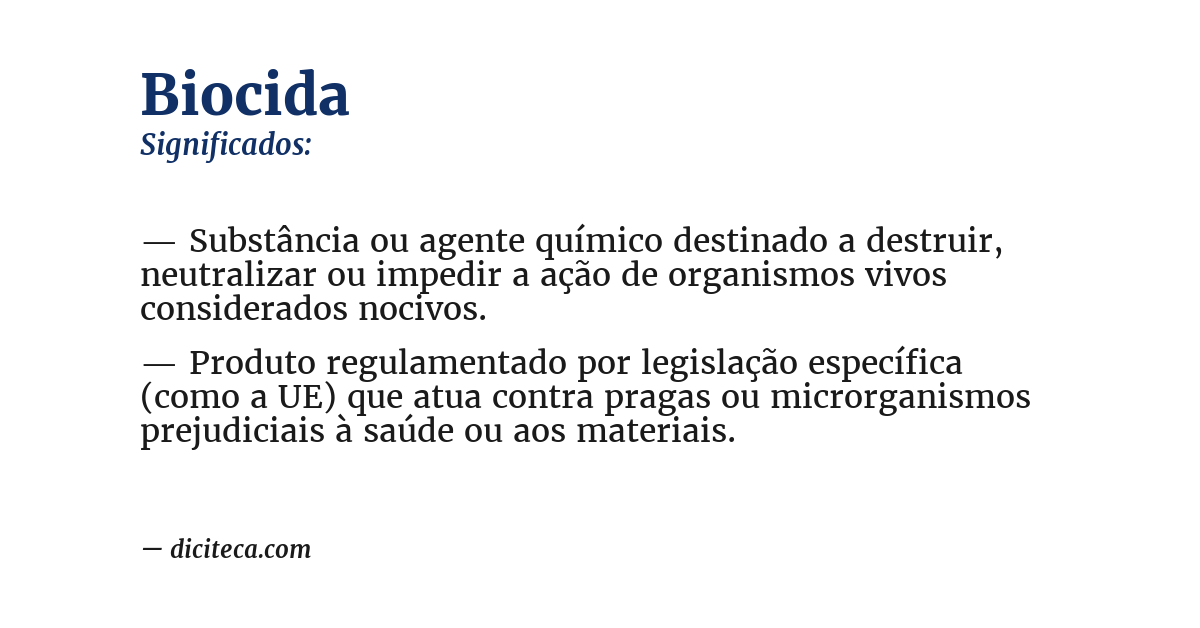 Significado de biocida