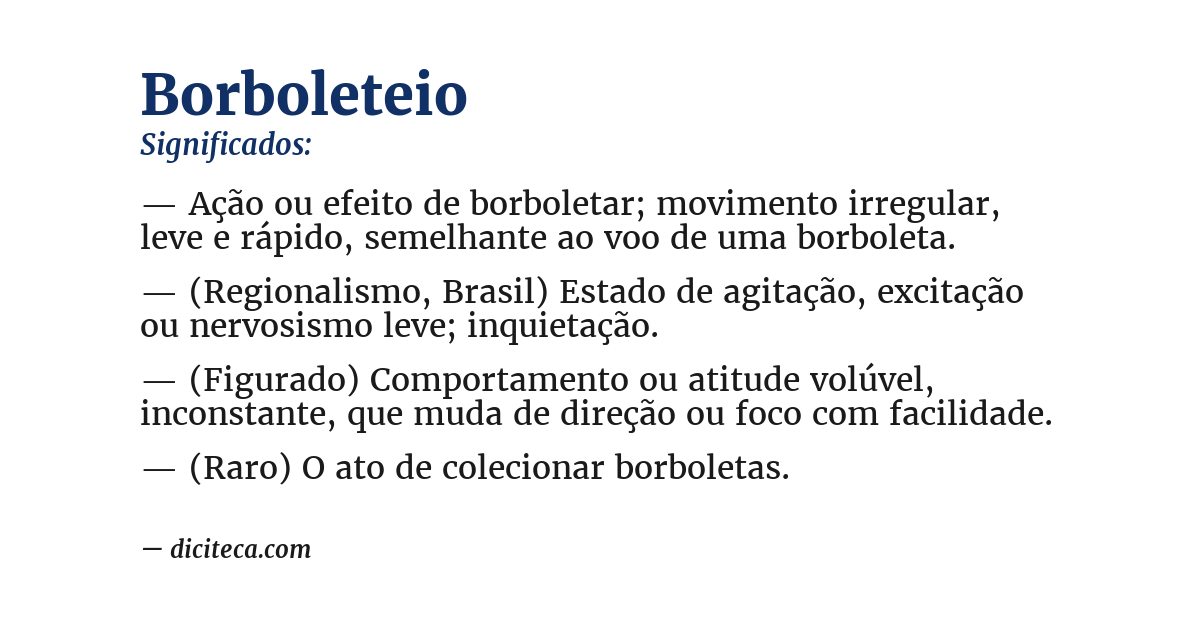 Significado de borboleteio