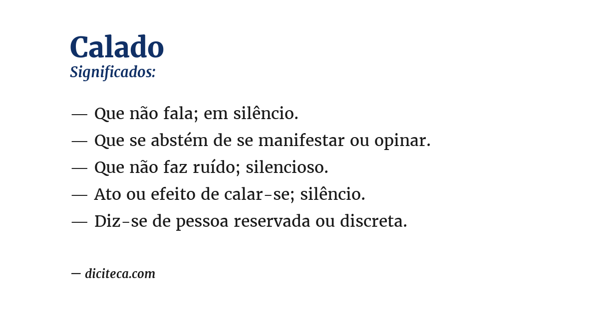 Significado de calado