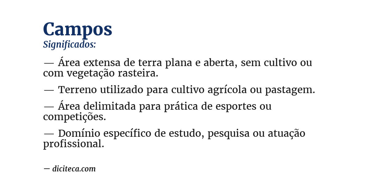 Significado de campos